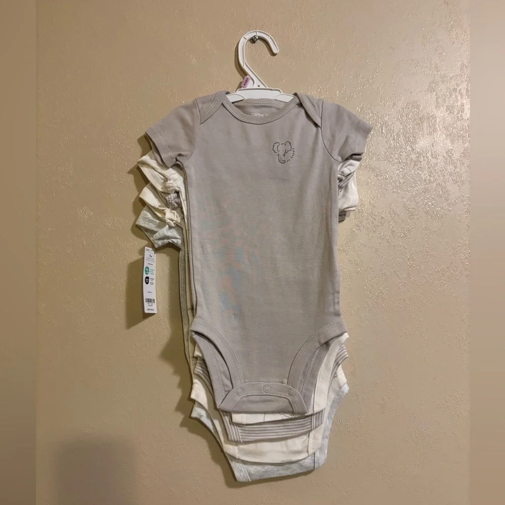 NWT Carter's baby 5-Pack Short-Sleeve Bodysuits sz 9M